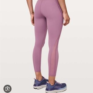 Lululemon train time 7/8 pants in Mauve